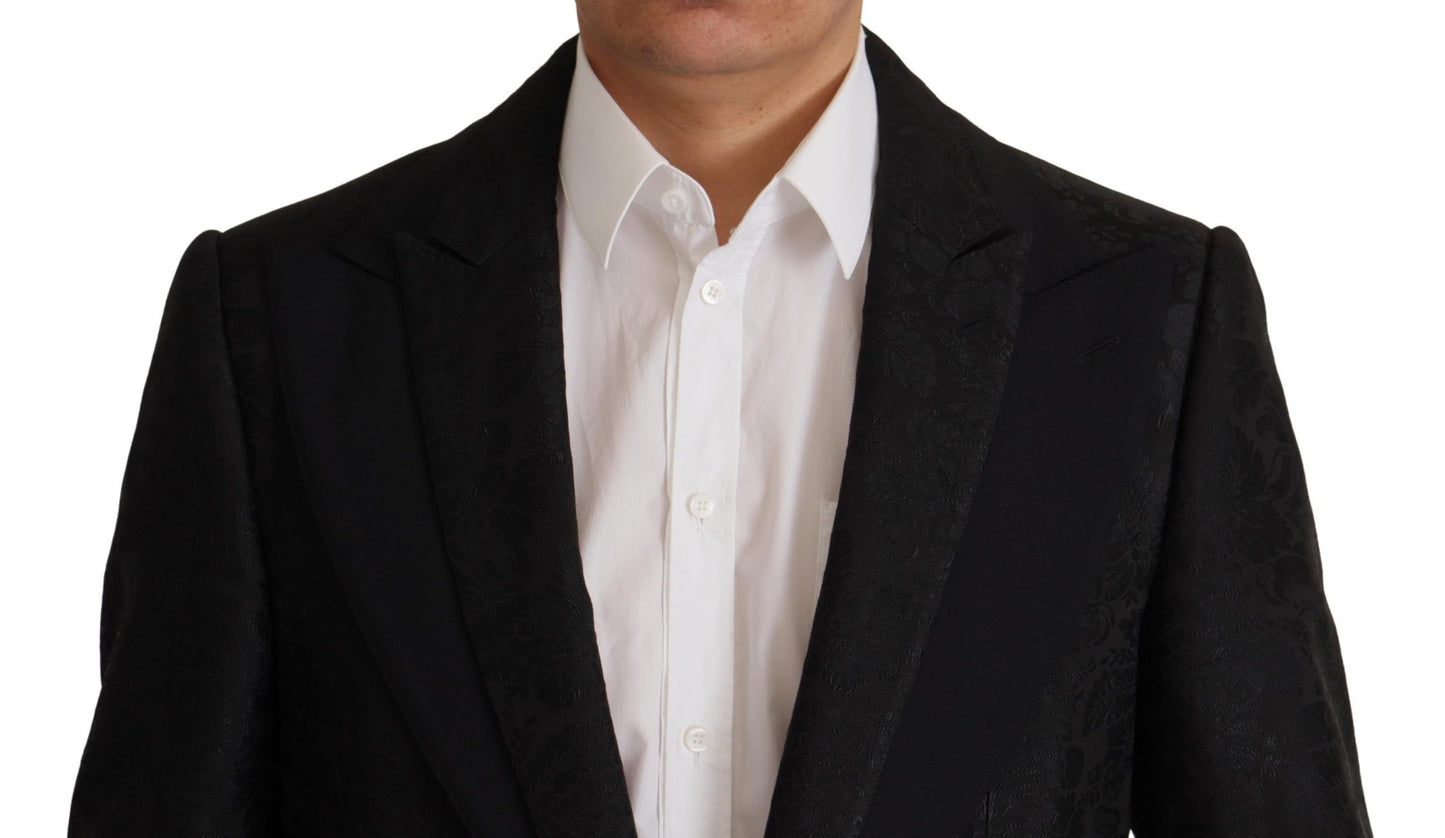 Dolce &amp; Gabbana Schwarzer formeller 2-teiliger MARTINI-Anzug aus Polyester