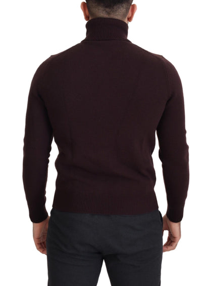 Dolce &amp; Gabbana – Pullover mit Rollkragen in Braun aus Wolle
