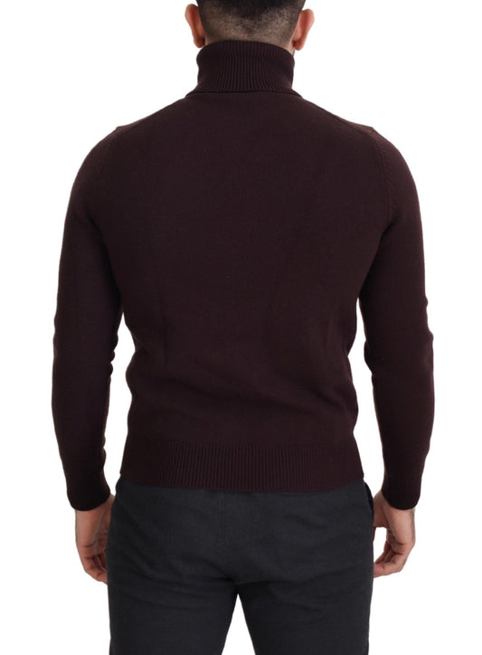 Dolce &amp; Gabbana – Pullover mit Rollkragen in Braun aus Wolle