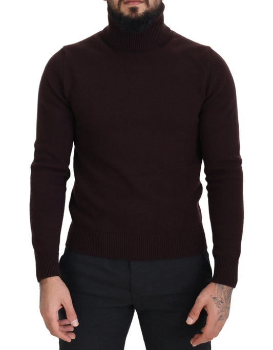 Dolce &amp; Gabbana – Pullover mit Rollkragen in Braun aus Wolle