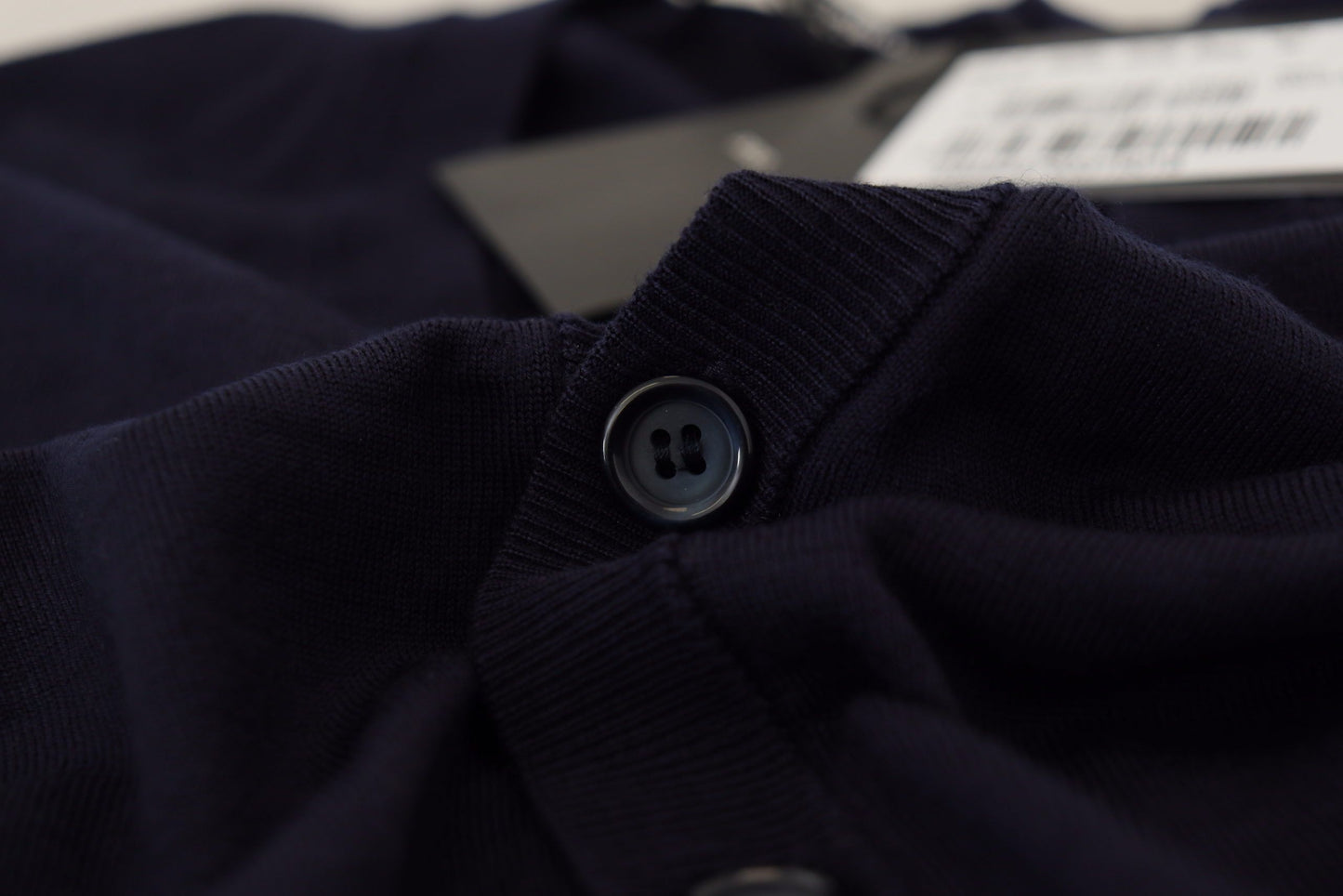Dolce &amp; Gabbana Blauer STAFF-Daunen-Cardigan aus Wolle