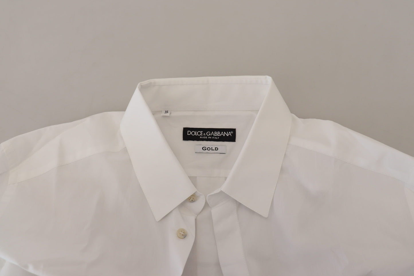 Dolce &amp; Gabbana Weißes, formelles GOLD-Hemd aus Baumwolle mit Pfauenfeder
