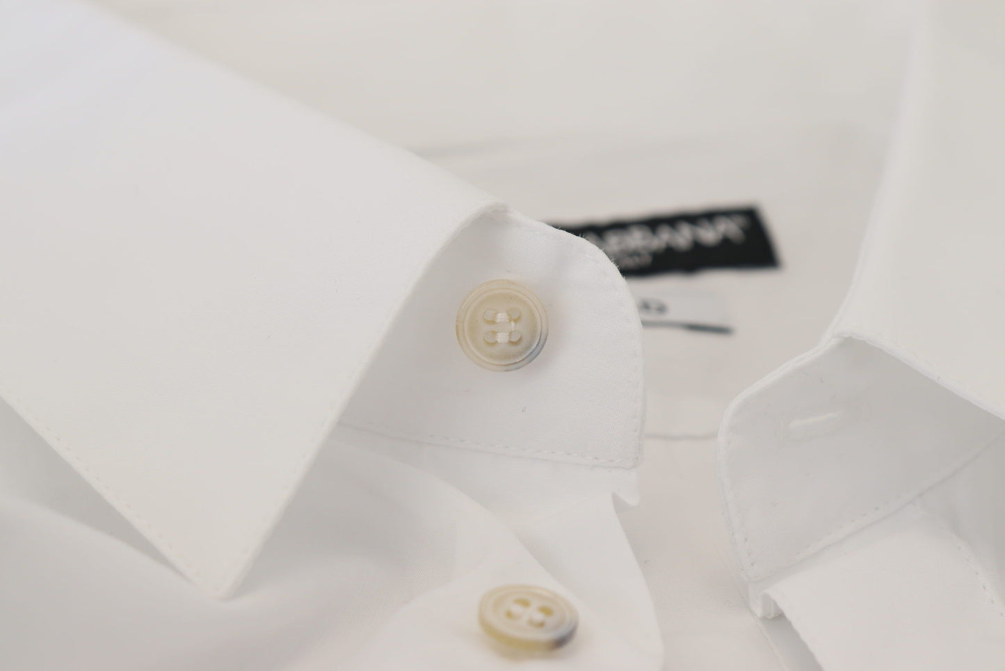 Dolce &amp; Gabbana Weißes, formelles GOLD-Hemd aus Baumwolle mit Pfauenfeder