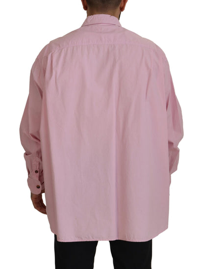 Dolce &amp; Gabbana – Lässiges, langärmliges Button-Down-Hemd in Rosa