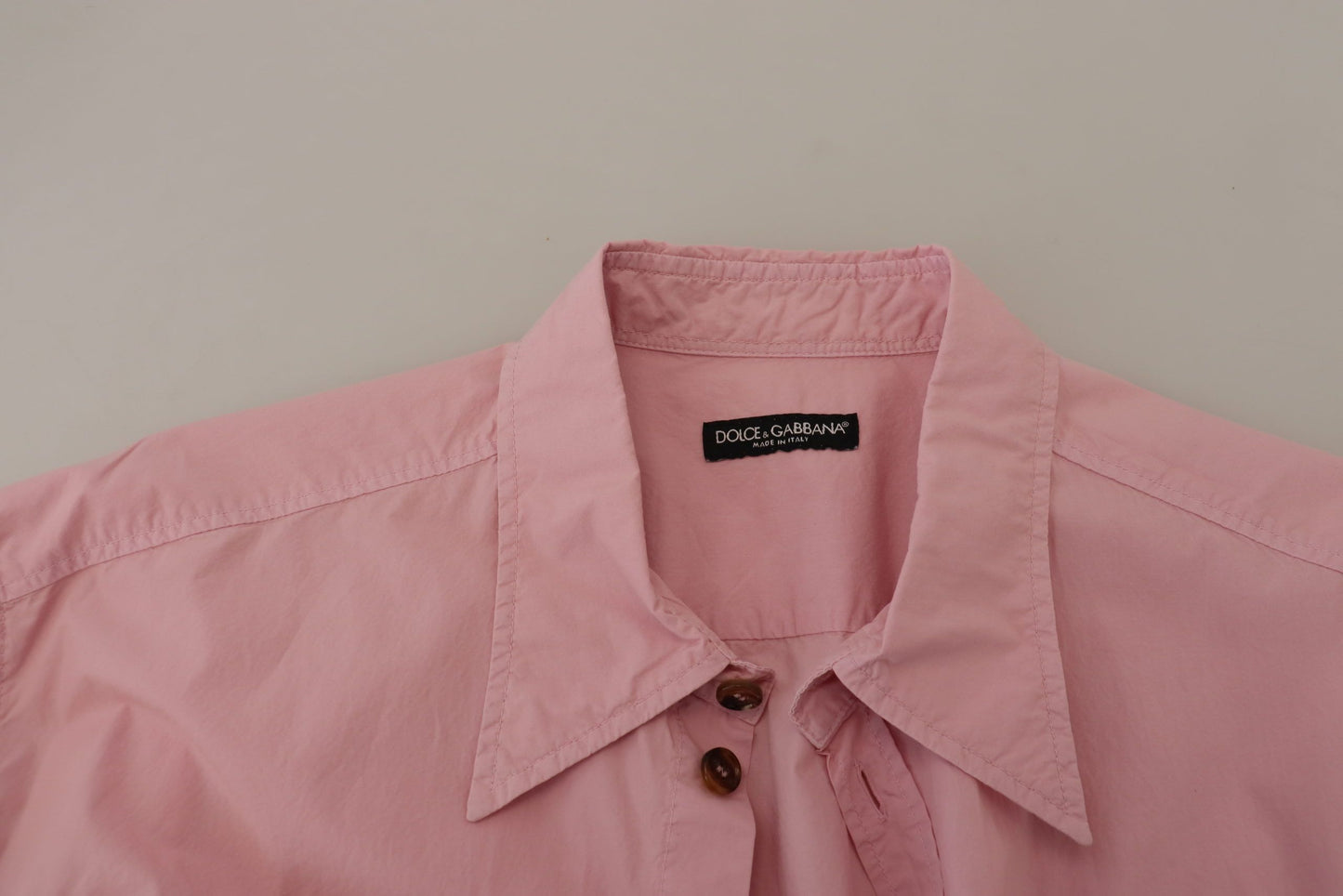 Dolce &amp; Gabbana – Lässiges, langärmliges Button-Down-Hemd in Rosa