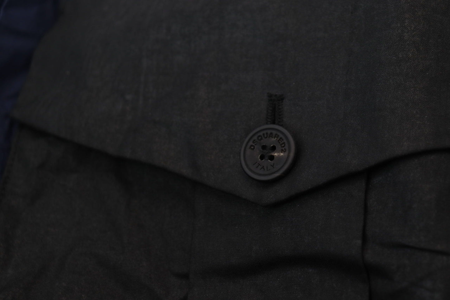 Dsquared² Dunkelblaues Freizeithemd aus Baumwolle mit Kragen und langen Ärmeln