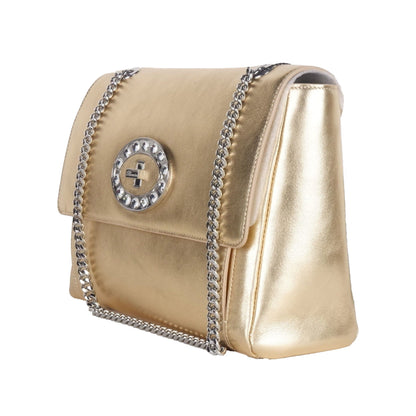 Blumarine – Schultertasche aus goldenem Leder für Damen