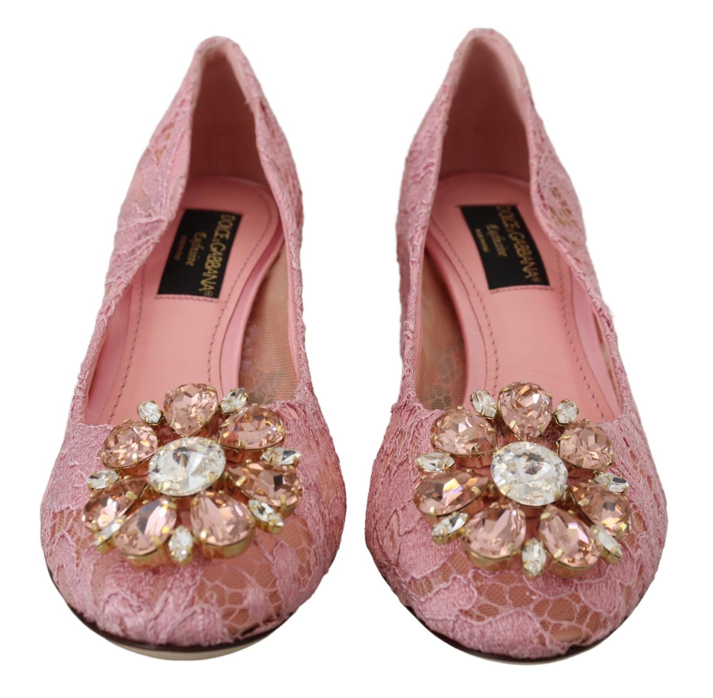 Dolce &amp; Gabbana – Rosa Taormina-Pumps mit Kristallspitze in Pastellfarben