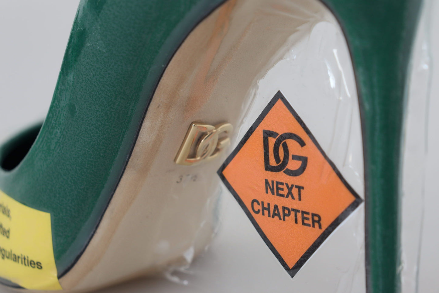 Dolce &amp; Gabbana Grüne Leder Heels Pumps Kunststoff Schuhe