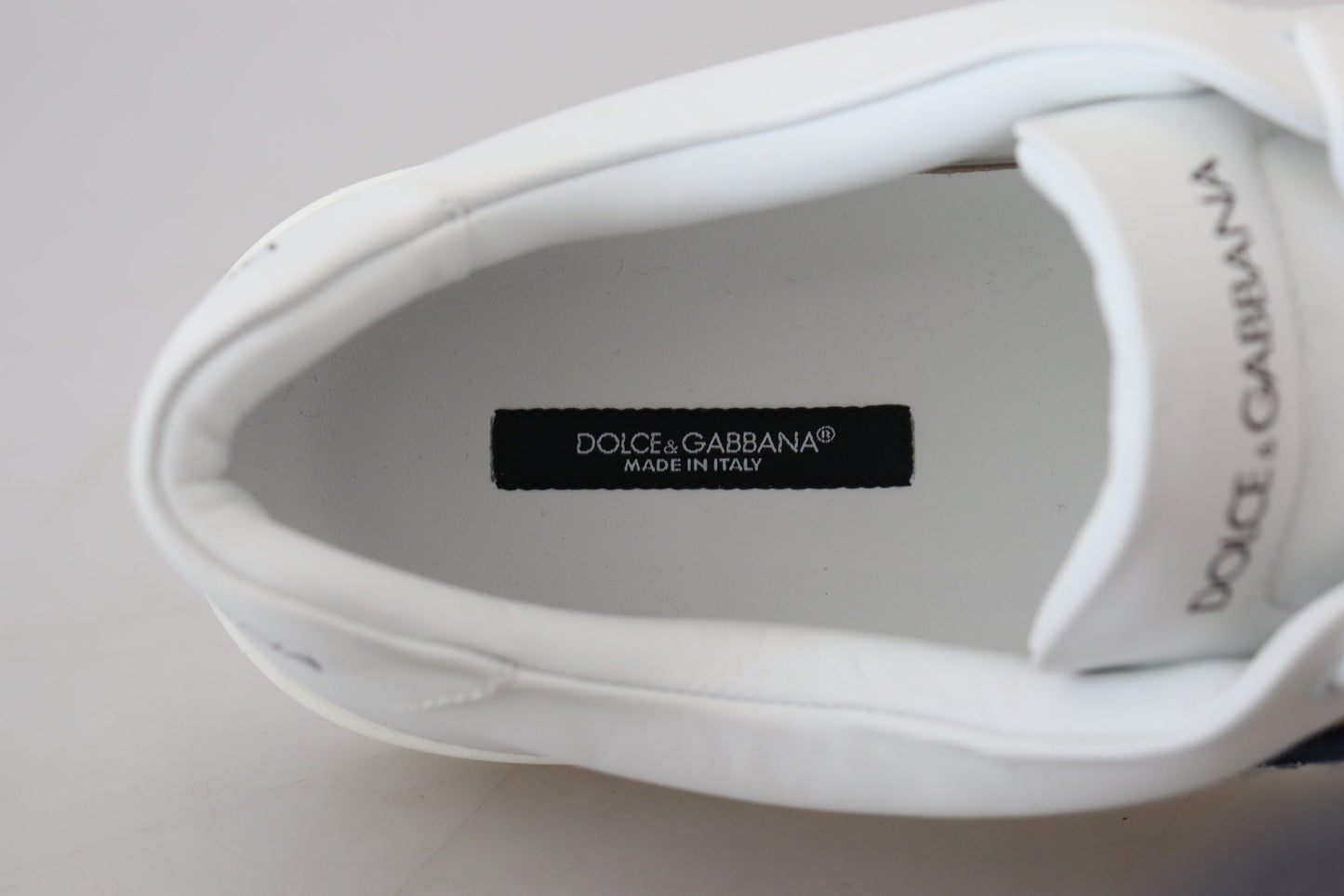 Dolce &amp; Gabbana Weiße Leder DG Logo Casual Sneakers Schuhe
