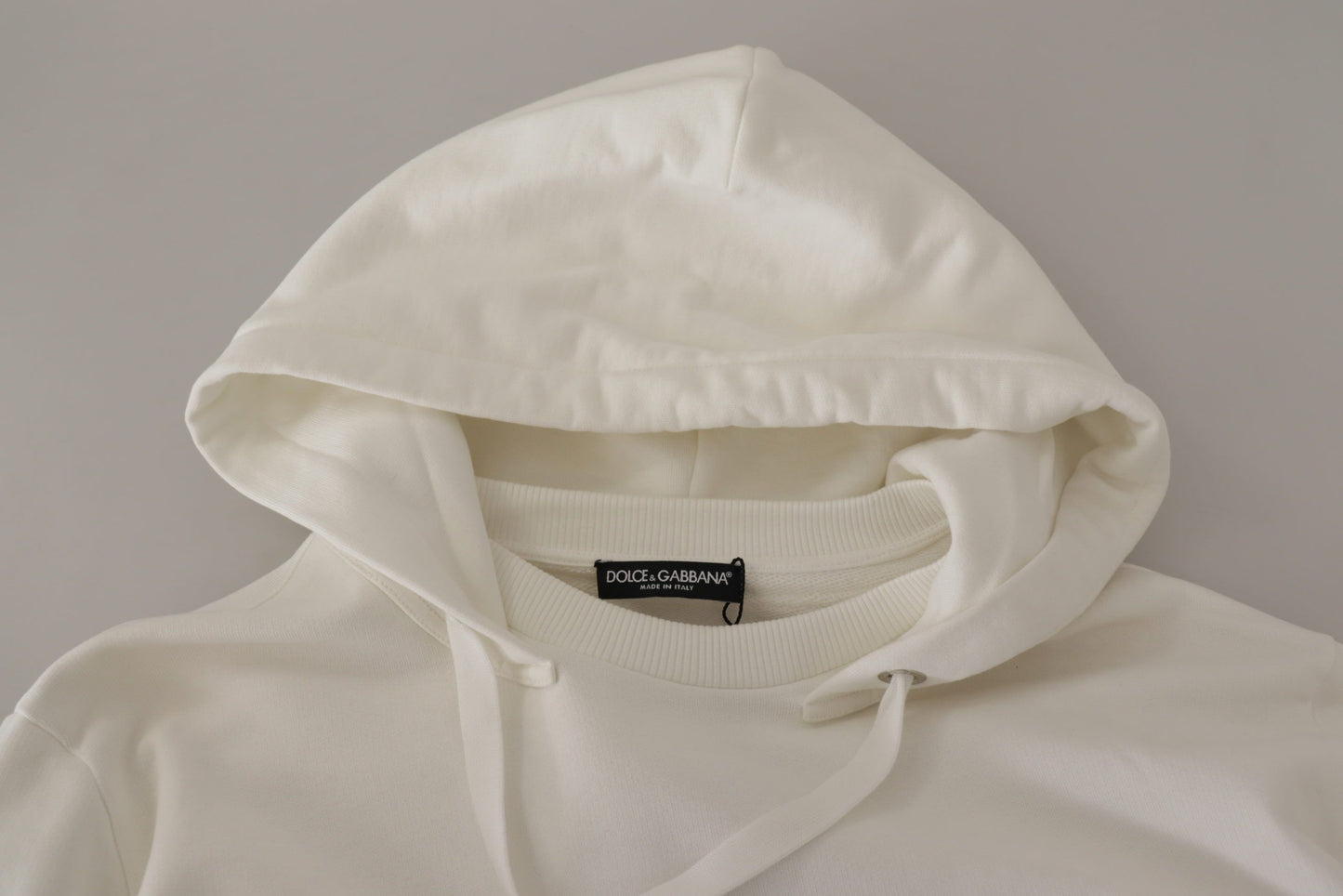 Dolce &amp; Gabbana Weißer Kapuzenpullover mit Stickerei