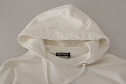Dolce &amp; Gabbana Weißer Kapuzenpullover mit Stickerei