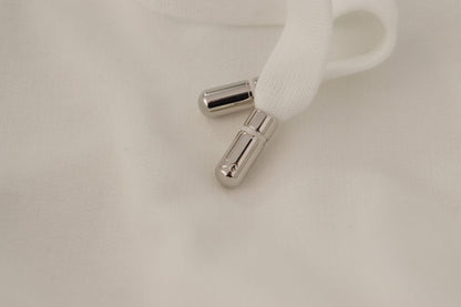 Dolce &amp; Gabbana Weißer Kapuzenpullover mit Stickerei