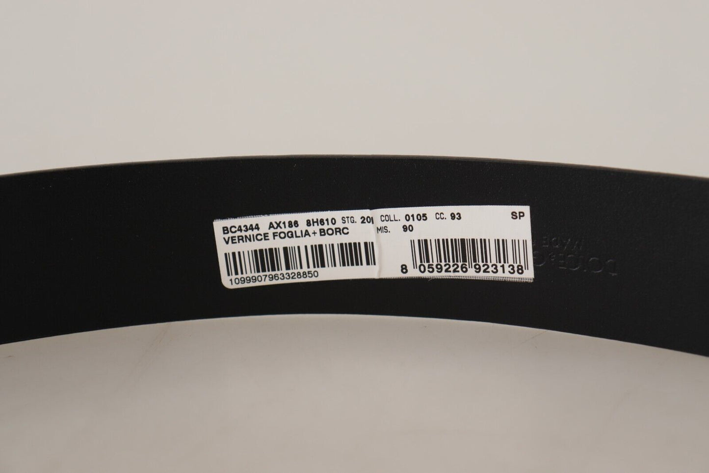 Dolce &amp; Gabbana Blauer Lackledergürtel mit Vernice-Silberlogo und Schnalle