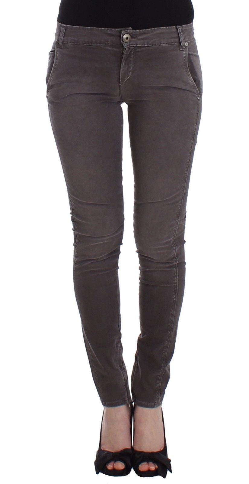 Ermanno Scervino Grau Slim Jeans Denim Hose Skinny Leg Stretch