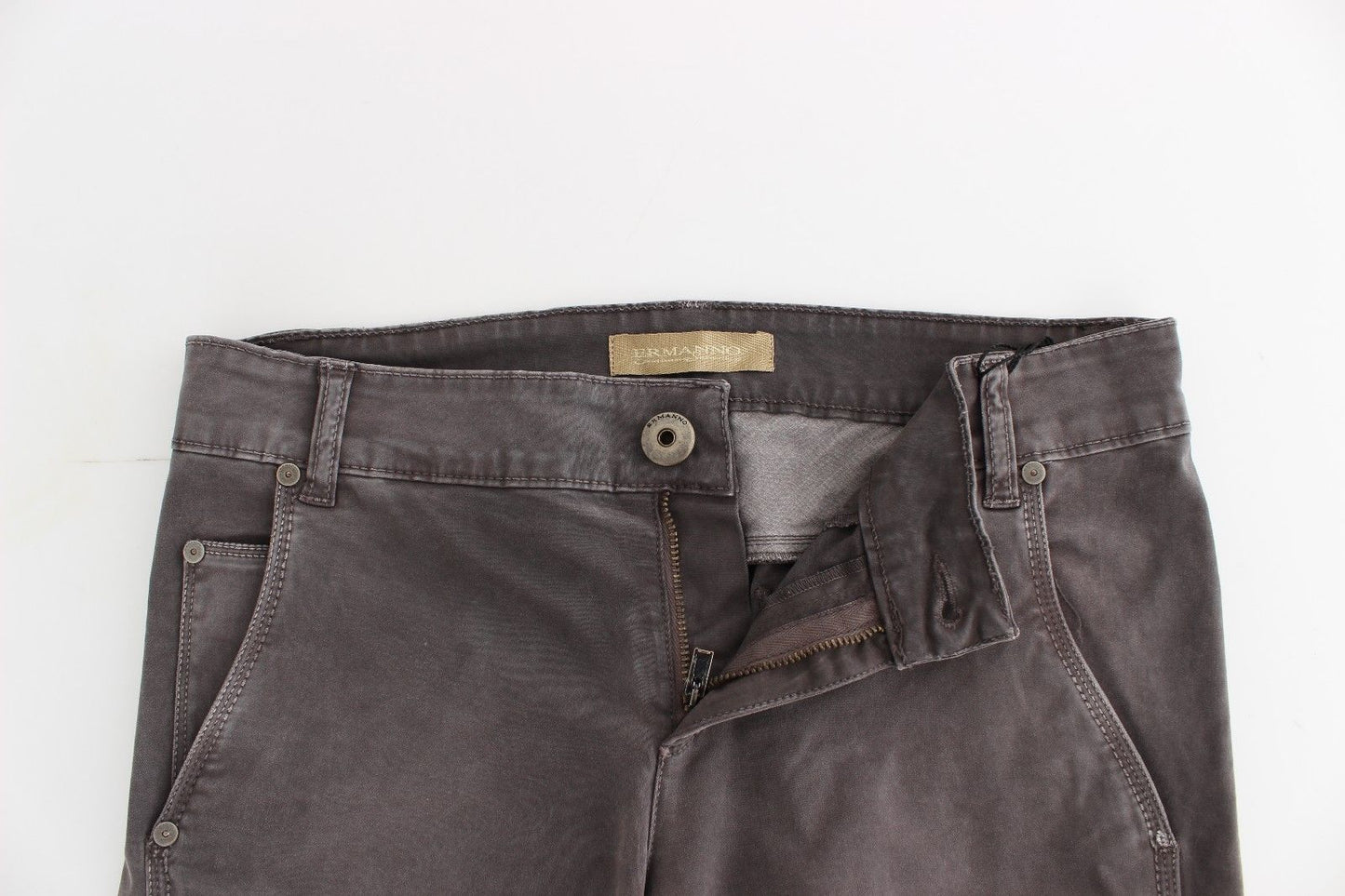 Ermanno Scervino Grau Slim Jeans Denim Hose Skinny Leg Stretch