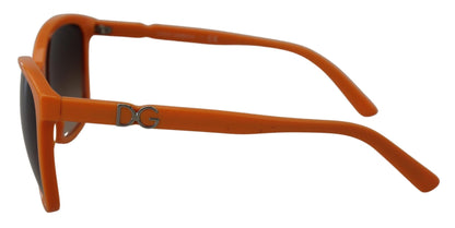 Dolce &amp; Gabbana – Runde Sonnenbrille mit orangefarbenem Acetatrahmen DG4170PM