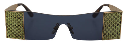Dolce &amp; Gabbana – Rechteckige Sonnenbrille aus goldenem Metall DG2263