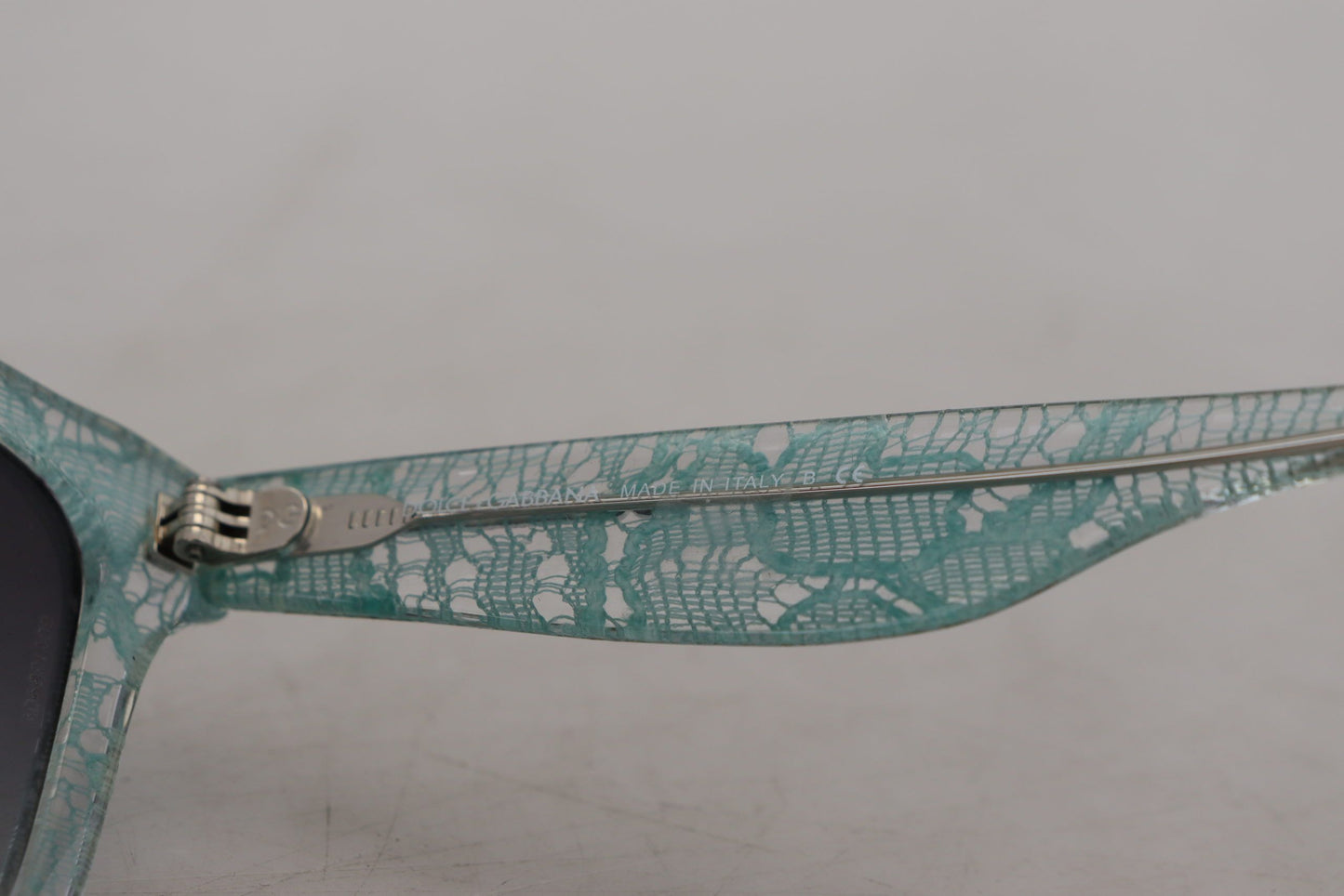 Dolce &amp; Gabbana – Runde Sonnenbrille DG4190 aus Acetat mit blauer Spitze und Kristallen