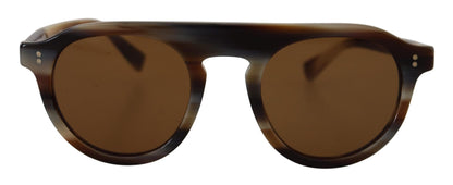 Dolce &amp; Gabbana – DG4306 – Sonnenbrille mit ovalem Vollrand in Schildpattoptik in Braun