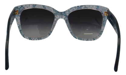 Dolce &amp; Gabbana – DG4226 – Sonnenbrille aus blauem Acetat mit rechteckiger Spitze