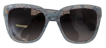 Dolce &amp; Gabbana – DG4226 – Sonnenbrille aus blauem Acetat mit rechteckiger Spitze