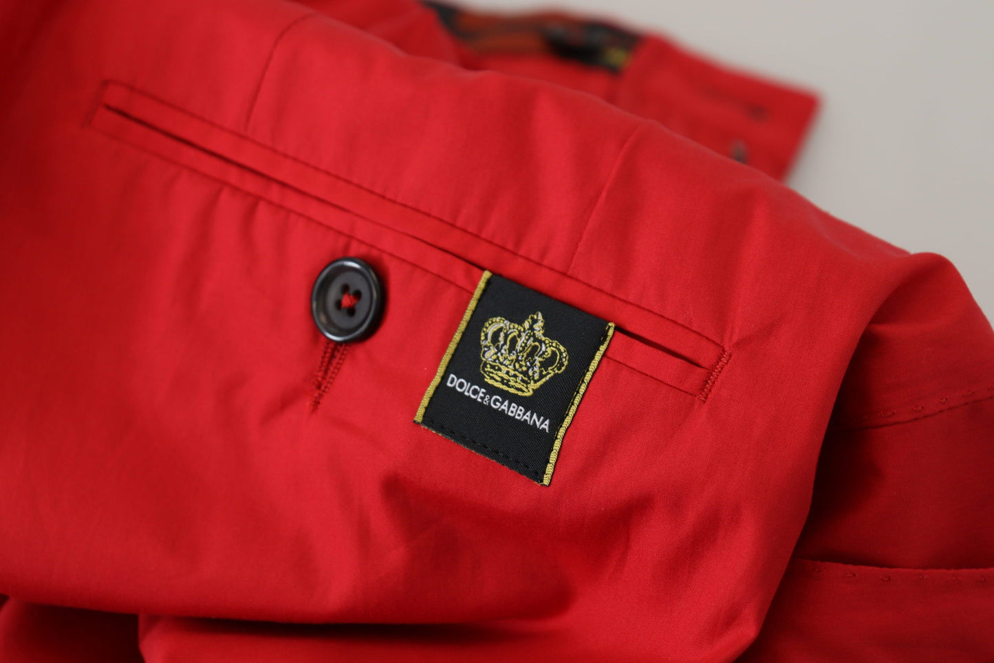 Dolce &amp; Gabbana Rote Chinos mit schmaler Passform aus Baumwolle