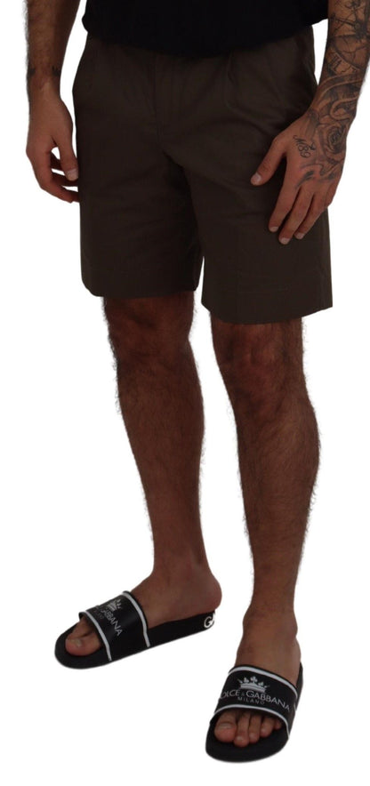 Dolce &amp; Gabbana Grüne Chinos aus Baumwolle, lässige Shorts