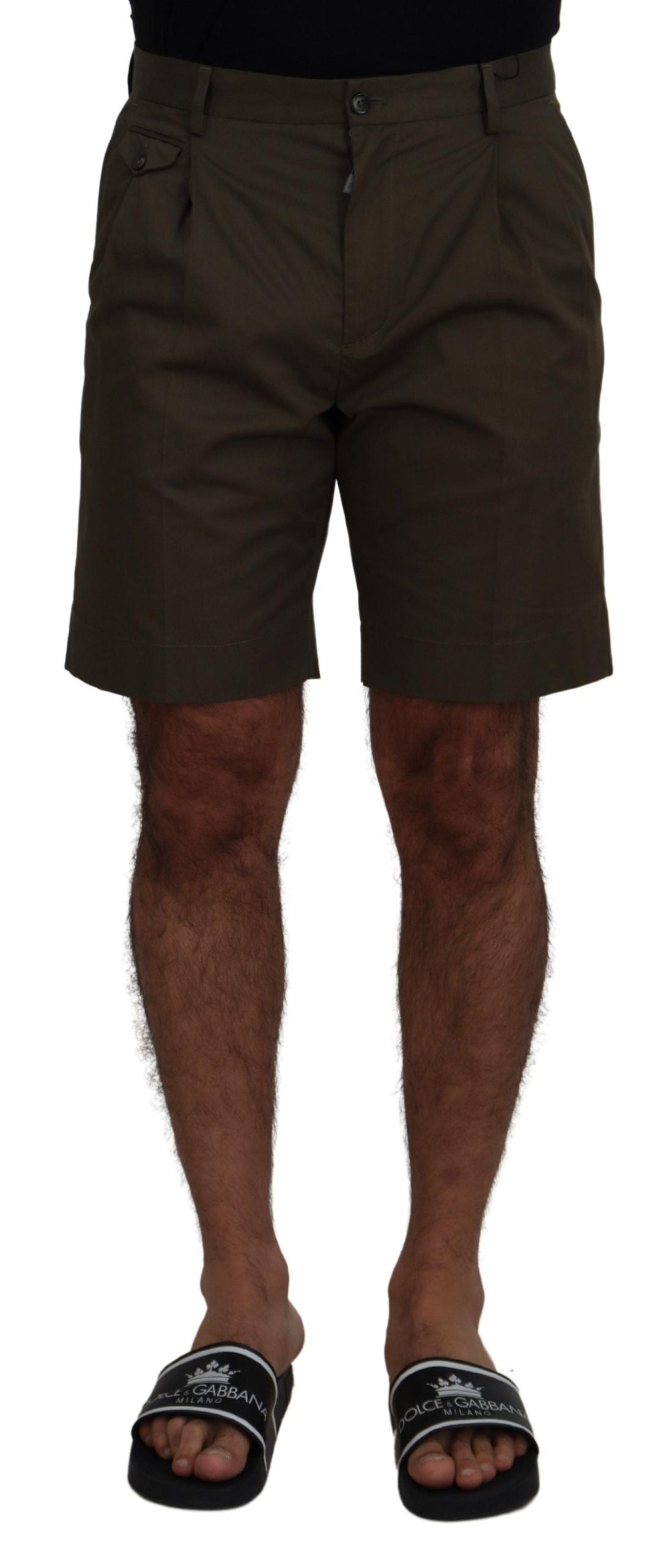 Dolce &amp; Gabbana Grüne Chinos aus Baumwolle, lässige Shorts