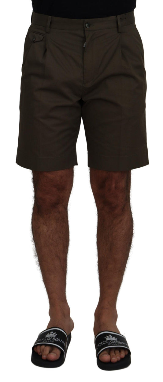 Dolce &amp; Gabbana Grüne Chinos aus Baumwolle, lässige Shorts