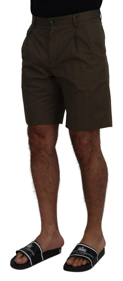 Dolce &amp; Gabbana Grüne Chinos aus Baumwolle, lässige Shorts