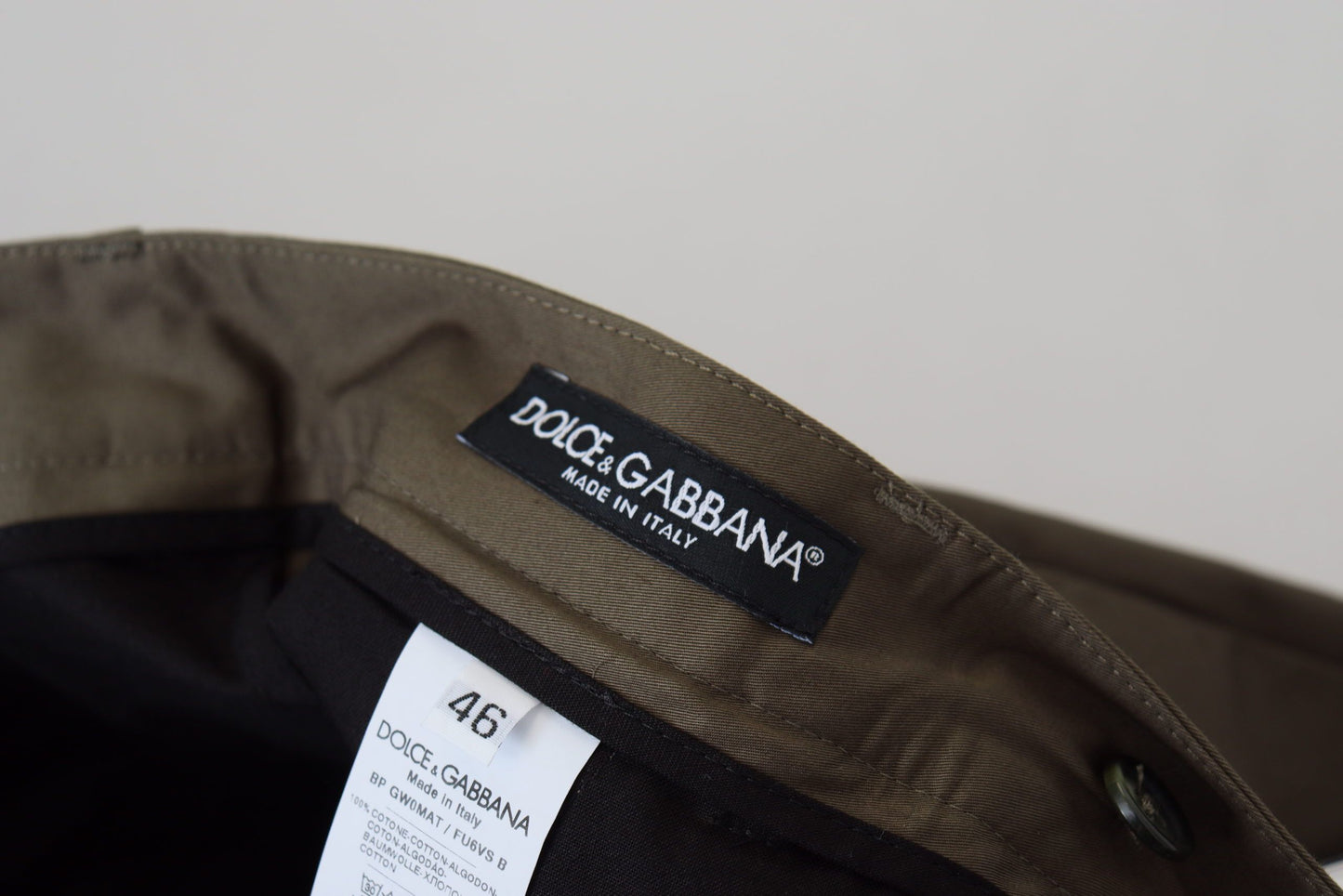Dolce &amp; Gabbana Grüne Chinos aus Baumwolle, lässige Shorts