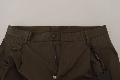 Dolce &amp; Gabbana Grüne Chinos aus Baumwolle, lässige Shorts