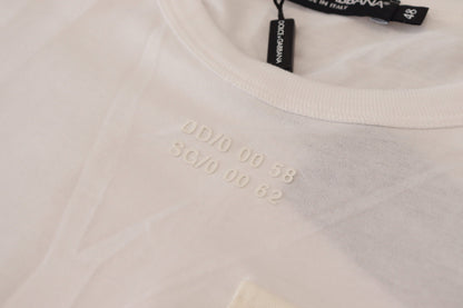 Dolce &amp; Gabbana – Weißes T-Shirt mit kurzen Ärmeln und Pattentasche