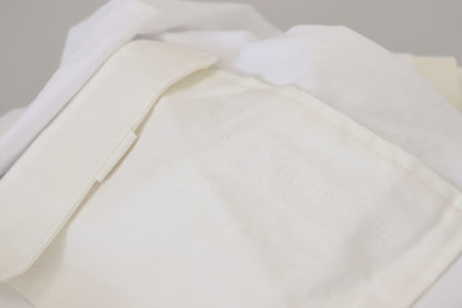 Dolce &amp; Gabbana – Weißes T-Shirt mit kurzen Ärmeln und Pattentasche