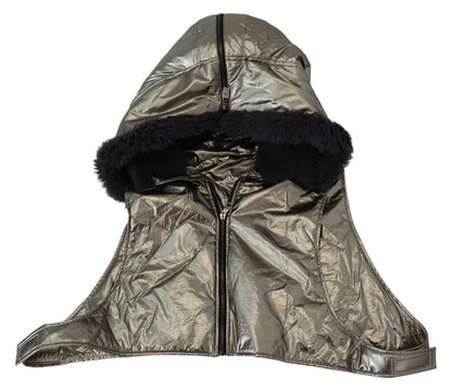 Dolce &amp; Gabbana Silberner Pelz-Kopfwickel für Herren Capello Nylonhut