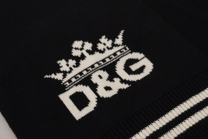 Dolce &amp; Gabbana – Schal aus Kaschmir mit DG-Print in Schwarz und Weiß