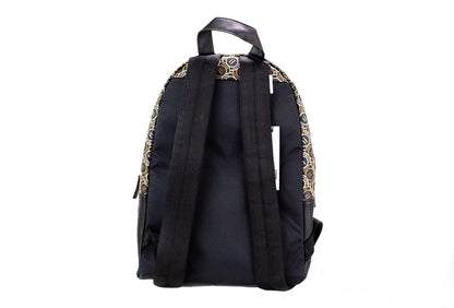 Marc Jacobs Signet – Schulterrucksack/Büchertasche aus Leder mit Logo-Aufdruck, mittelgroß, Schwarz