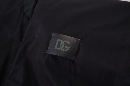 Dolce &amp; Gabbana – Bomberjacke mit Reißverschluss und Logo aus schwarzem Nylon