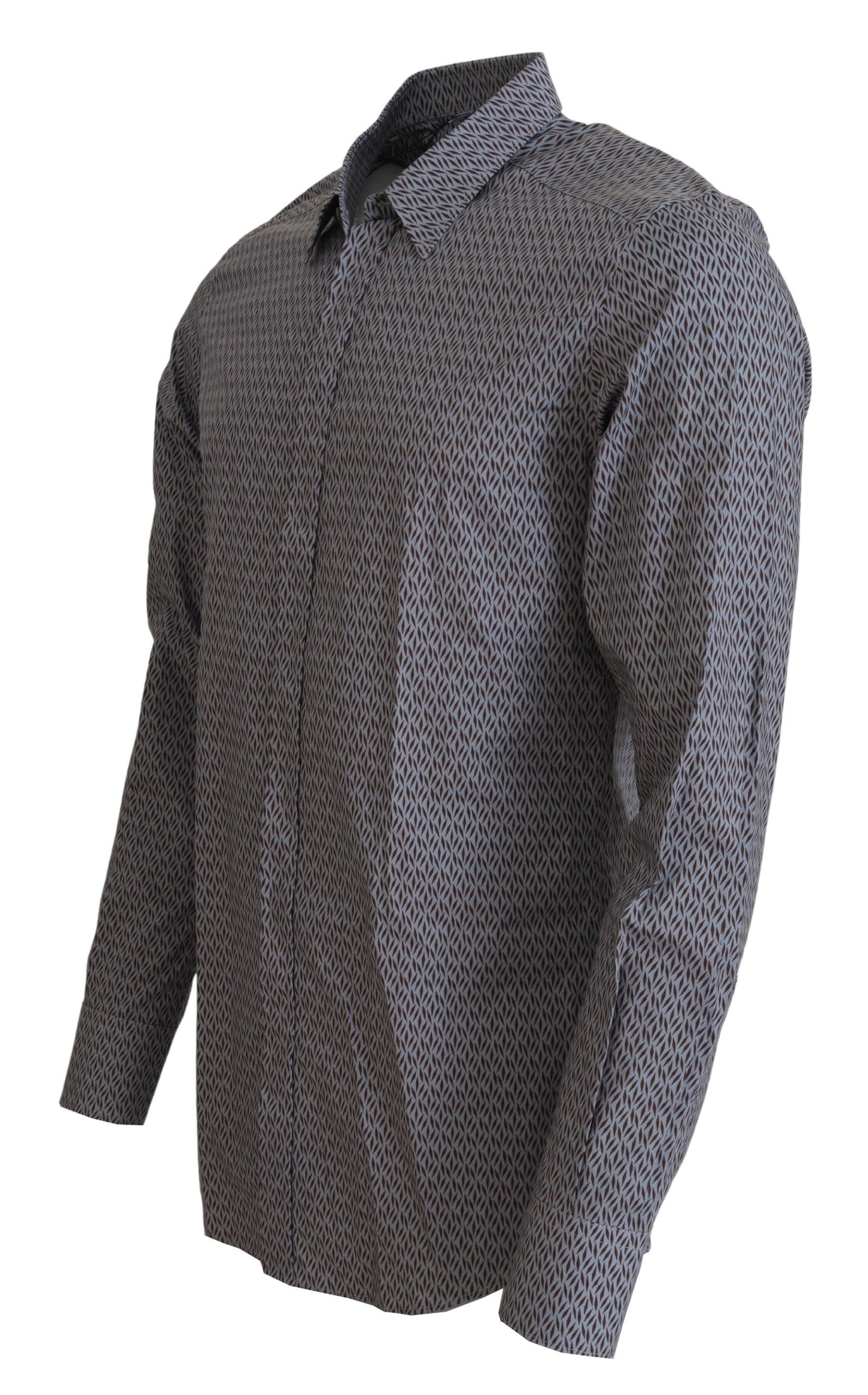 Dolce &amp; Gabbana Grau Braun GOLD Slim Fit Formelles Hemd