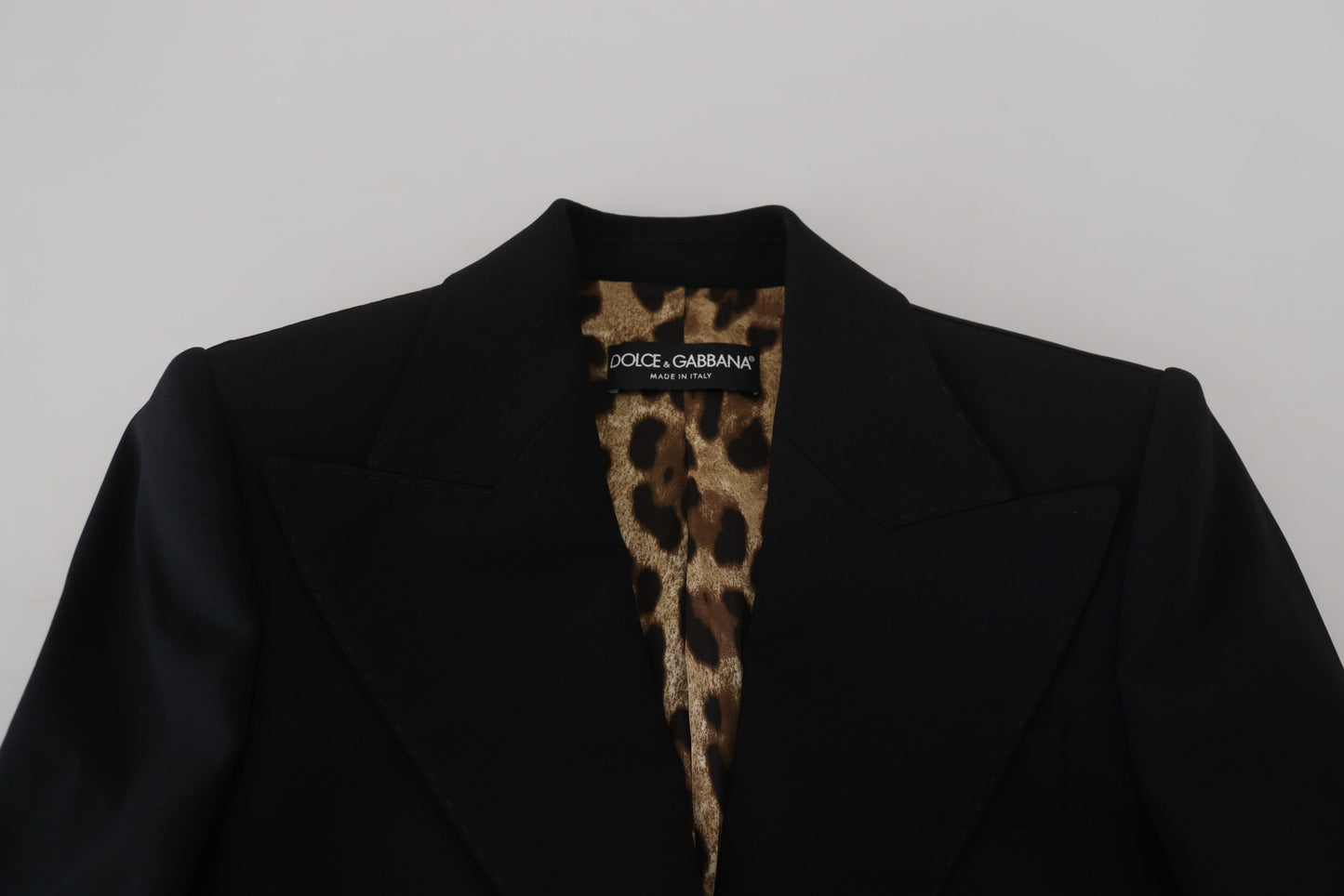 Dolce &amp; Gabbana – Schwarze, einreihige Blazer-Wolljacke