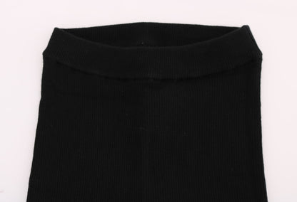 Dolce &amp; Gabbana Schwarze Slim Fit-Kaschmirhose für Damen