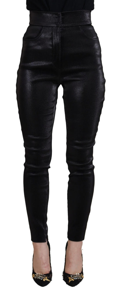 Dolce &amp; Gabbana – Schwarze Skinny-Jeans aus verwaschener Baumwolle
