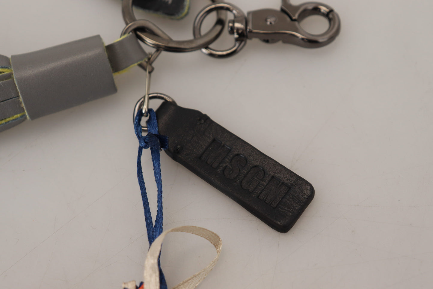 MSGM Mehrfarbiger Schlüsselanhänger mit Raketenschiff, silberfarben