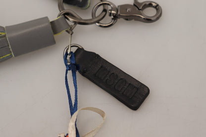 MSGM Mehrfarbiger Schlüsselanhänger mit Raketenschiff, silberfarben