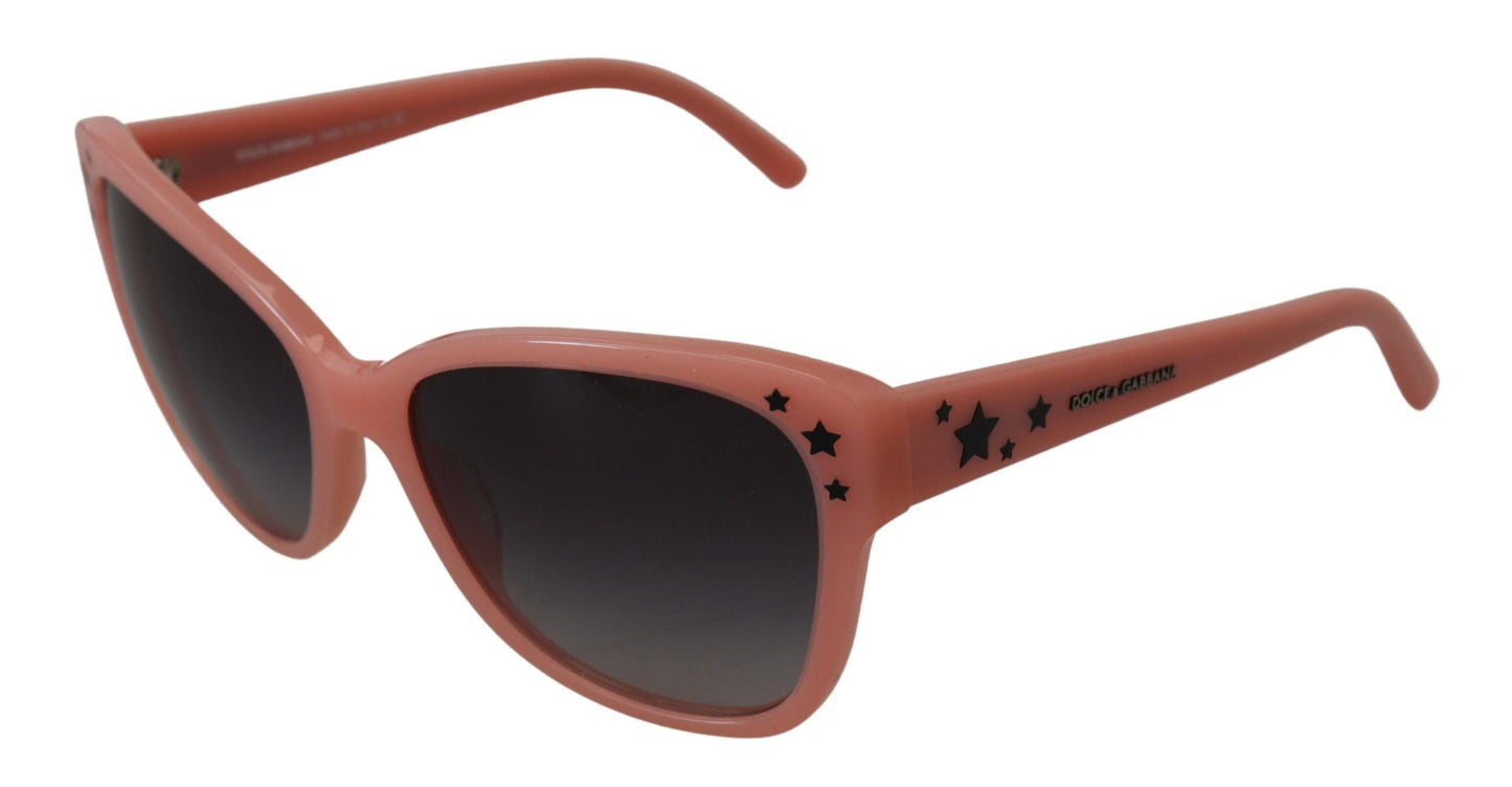 Dolce &amp; Gabbana – DG4124 – Sonnenbrille mit rosa Acetatrahmen und Sternenverzierung