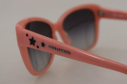 Dolce &amp; Gabbana – DG4124 – Sonnenbrille mit rosa Acetatrahmen und Sternenverzierung