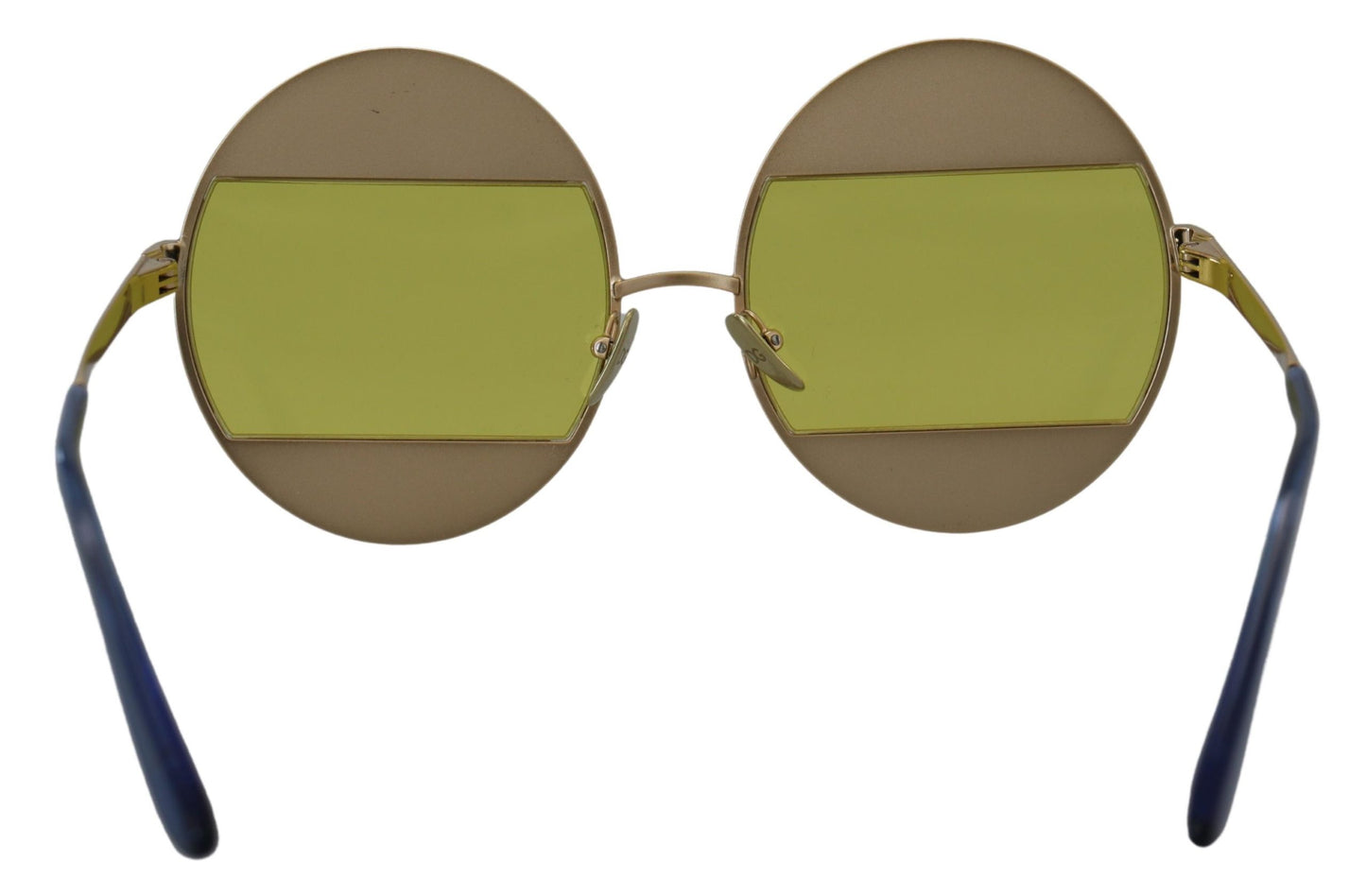 Dolce &amp; Gabbana – DG2209B – Sonnenbrille mit ovalen Metallkristallen in Gold