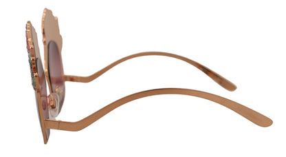 Dolce &amp; Gabbana DG2202 Sonnenbrille mit Roségold-Paillettenstickerei
