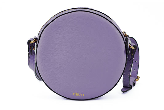 Versace Elegante, runde Umhängetasche in Lila